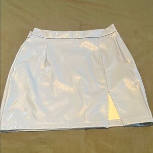 SHEIN Shiny powder blue Mini Skirt